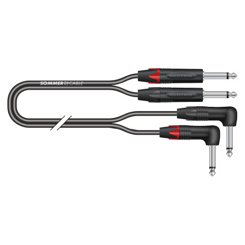 SC-Onyx stereo keyboardkabel, jack → jack 90° (NEUTRIK)
