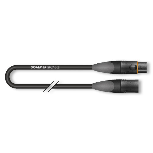 SC-Binary 434 PUR DMX512-kabel (4×0,34 mm²), HICON XLR 5-pol IP67 vattentät, guldpläterad, hona → hane (DMX512)