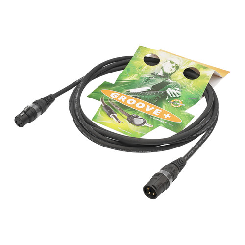 SC-Stage 22 Highflex mikrofonkabel (2×0,22 mm²), HICON XLR 3-pol, guldpläterad, hona → hane [SGCF], färdig