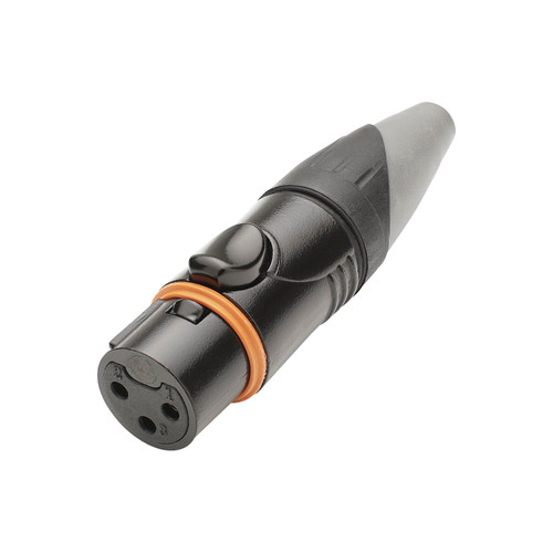 HICON XLR MARLIN kabelkontakt 3-pol hona, svart