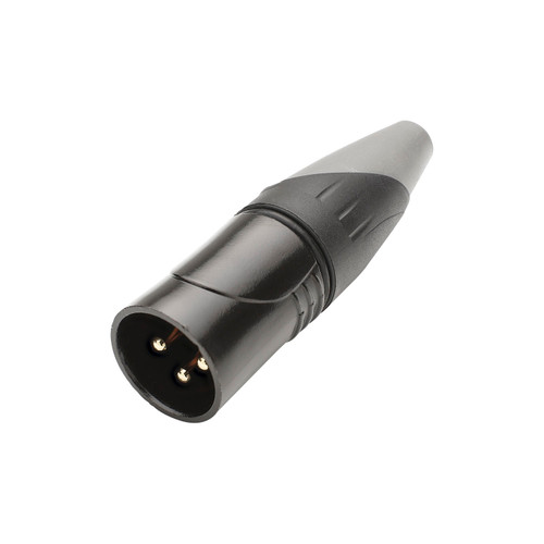 HICON XLR MARLIN kabelkontakt 3-pol hane, svart