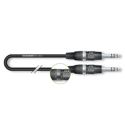 SC-Micro-Stage patch-/insertkabel (2×0,14 mm²), HICON jack 6,3 mm → jack 6,3 mm, färdig