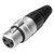 HICON XLR 3-pol honkontakt PRO, kabel, nickel