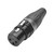 HICON XLR 3-pol honkontakt BASIC, kabel, svart