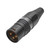 HICON XLR 3-pol hankontakt PRO+, kabel, guld