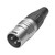 HICON XLR 3-pol hankontakt BASIC, kabel, nickel