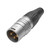 HICON XLR 3-pol hankontakt BASIC, kabel, guld