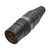 HICON XLR 4-pol hankontakt, kabel, guld