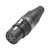 HICON XLR 5-pol honkontakt PRO+, kabel, nickel
