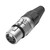 HICON XLR 5-pol honkontakt PRO+, kabel, nickel