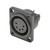 HICON XLR 5-pol honkontakt MARLIN, panel, nickel