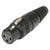 HICON DMX-terminering 110 Ω, XLR 3-pol hona, svart