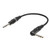 SC-Micro-Stage patch-/insertkabel (2×0,14 mm²), HICON jack 6,3 mm → jack 6,3 mm 90° (vinklad), färdig
