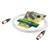 SC-Aqua Marinex Mini mikrofonkabel (2×0,14 mm², marin), HICON XLR IP67 vattentät, hona → hane [AMS1], färdig