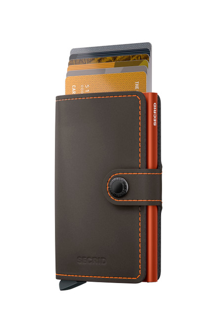 Secrid - Matte Truffle & Orange Wallet