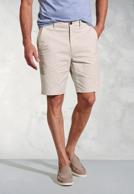 Brook Taverner - Leo Stone Stretch Cotton Chino Shorts