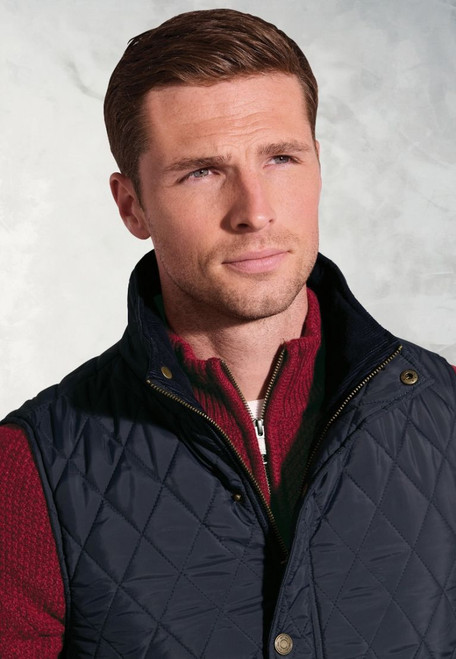 Brook Taverner - Pidcock Navy Quilted Water Repellent Gilet Brook Taverner - Pidcock Navy Quilted Water Repellent Gilet