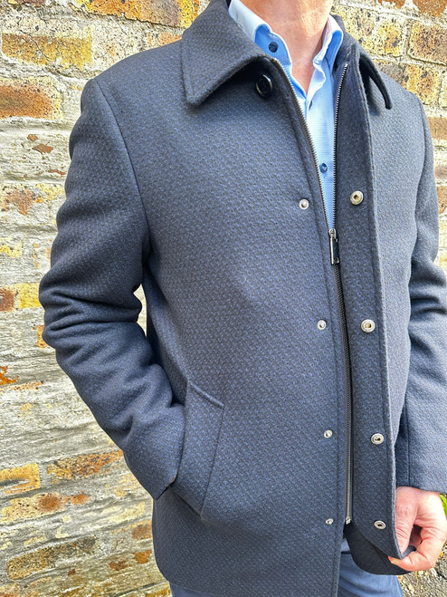 Daniel Grahame Bowmont Coat - Navy