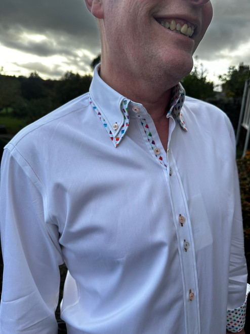 Claudio Lugli - White Double Collar Shirt
