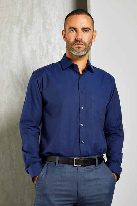 Double Two - Classic Fit Oxford Navy Shirt