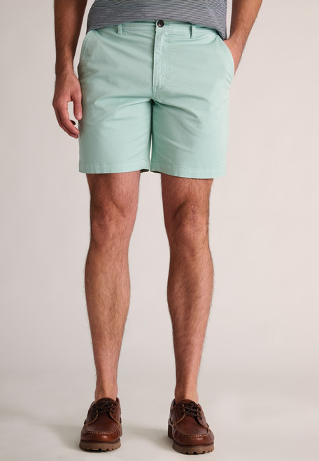 Brook Taverner - Tailored Fit Addingham Mint Garment Dyed Stretch Cotton Shorts