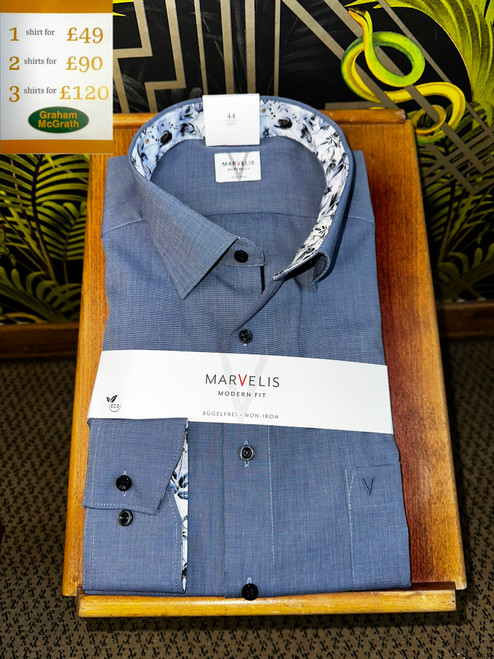 Marvelis - Denim Blue with Trim Detail
