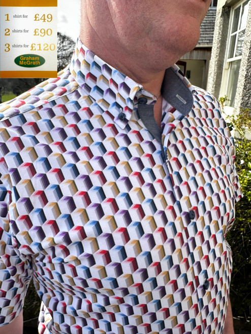 Douglas & Grahame - Geometric Short Sleeve Shirt
