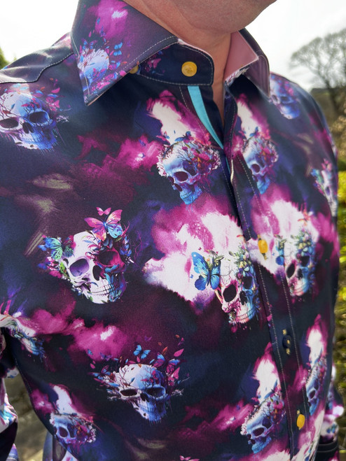 Claudio Lugli - Purple Skulls Shirt