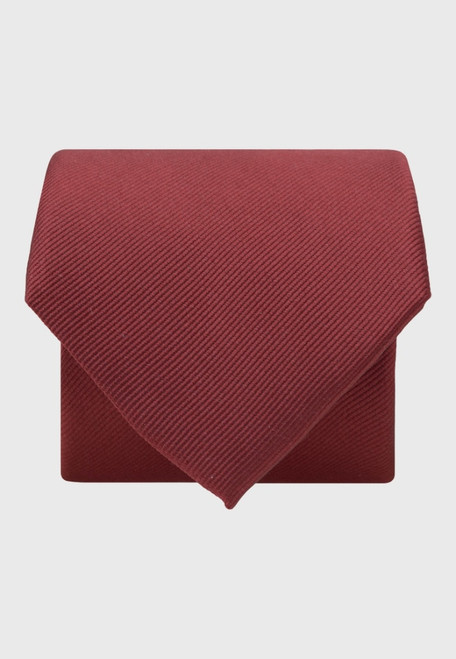 Brook Taverner -Wine Twill Pure Silk Tie