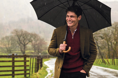 Brook Taverner - Tailored Fit Bentham Olive Check British Wool Sport Coat