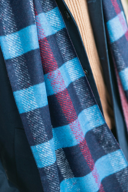 Swole Panda - Blue & Navy Stripe Bamboo Scarf