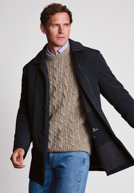 Brook Taverner - Somerdale Navy Performance Padded Car Coat