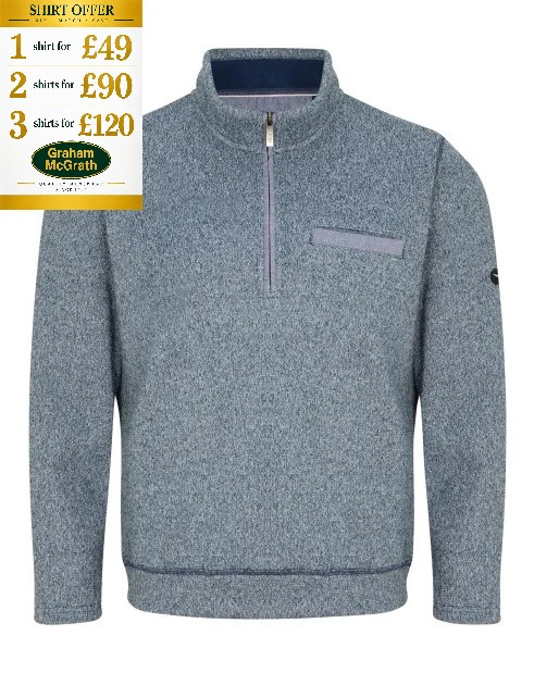Douglas & Grahame Blue Quarter-Zip Fleece