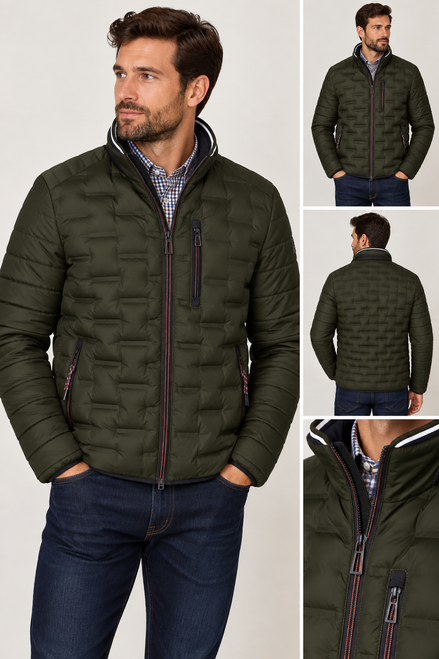 Redpoint Quilted Jacket – Olive Green