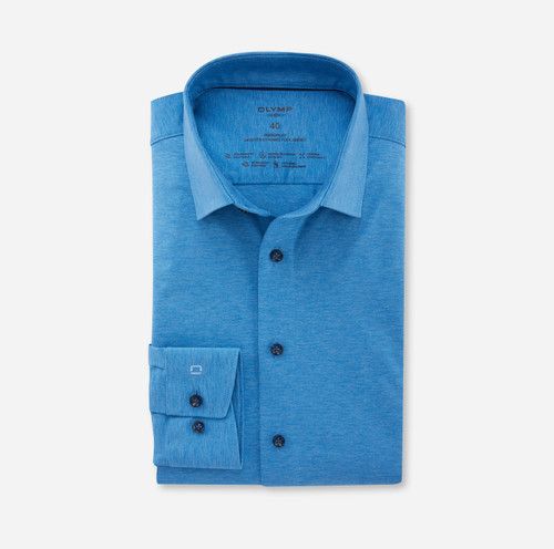 OLYMP Luxor 24/Seven Modern Fit, Business Shirt, New Kent, Blue