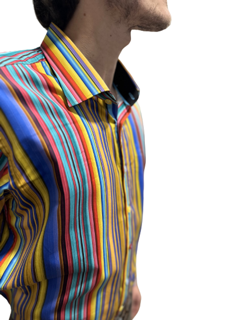 Claudio Lugli Multi Coloured Stripe Shirt