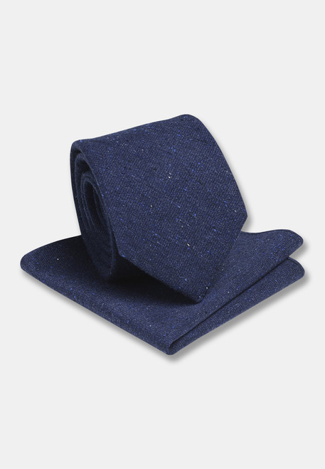 Brook Taverner Plain Blue Hanky and Tie Set