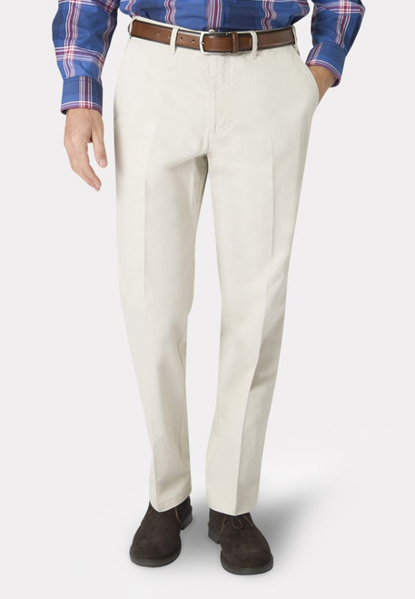 Brook Taverner - Regular Fit Stone Cotton Stretch Chino - Ashdown