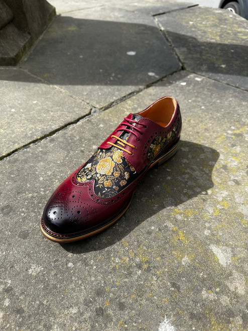 Justin Reece - Wine Floral Ross Shoes