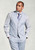 Brook Taverner - Tailored Fit Hardy Blue Textured Occasion Suit Waistcoat