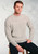 Brook Taverner - Backley Silver Grey Nep Rib Lambswool Crew Neck Jumper