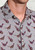 Brook Taverner - Regular Fit Silver Grey Pheasant Print Cotton Shirt