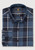 Brook Taverner - Regular Fit Blue Melange Check Cotton Shirt