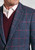 Brook Taverner - Regular Fit Edlingham Blue Check Wool Blend Jacket