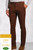 Brook Taverner - Tailored Fit Christie Rust Cavalry Twill Stretch Cotton Trousers