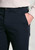 Brook Taverner - Regular Fit Lyles Navy Textured Stretch Cotton Trousers