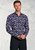 Brook Taverner - Regular Fit Navy Ornate Floral Print Cotton Shirt