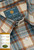Brook Taverner - Regular Fit Ecru and Rust Check Cotton Shirt