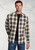 Brook Taverner - Regular Fit Ecru and Rust Check Cotton Shirt
