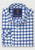 Brook Taverner - Regular Fit Navy Check Oxford Cotton Shirt